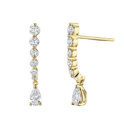 925 Sterling Silver White Pear Drop Cubic Zircon Earrings para as necessidades do cliente
