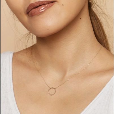 Colar com pingente torcido em prata esterlina 925 banhado a ouro 14K com corrente de elos de 16 polegadas de comprimento