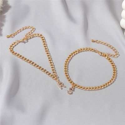 Personalizado 18K ouro revestido moda latão cubano Link Chain pulseira de tênis para mulheres
