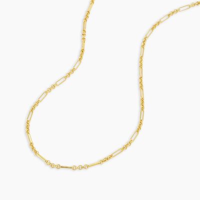 18in 925 Sterling Silver Chain Necklace 2,2mm Largura 18K Gold Chain Necklace
