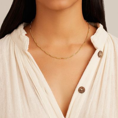 18in 925 Sterling Silver Chain Necklace 2,2mm Largura 18K Gold Chain Necklace