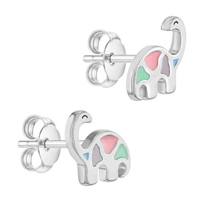Brinquedos de Dinossauro Multicolorados de Esmalte 925 Sterling Silver para Meninas