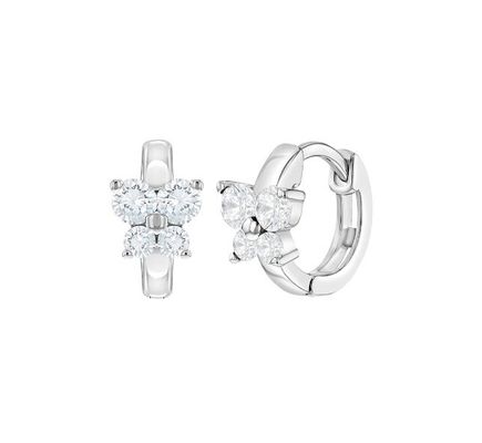 Sapphire Cubic Zircon Butterfly Huggies Brincos para ocasião de presente