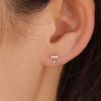 Brincos Minimalistas 2022 de ouro para mulheres em 925 Sterling Silver personalizados