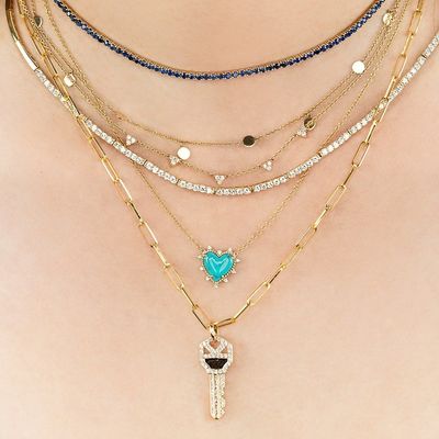 925 Sterling Silver Chain Jewelry Diamond And Turquoise Heart Twist Necklace Não tem cadeia de pérolas