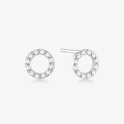 18K ouro revestido 925 Sterling Silver Classic Stud brincos para meninas acessório de moda