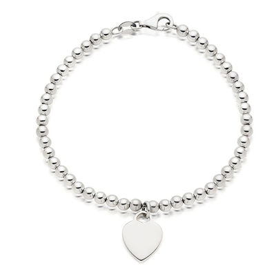 Bracelete de forma de coração e árvore charm com contas 925 de prata esterlina para pulseiras femininas