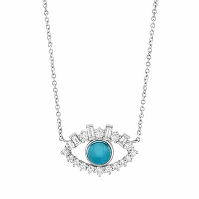 Baguete 18K Revestido de Ouro Zircão cúbico 925 Sterling Silver Negócio de Olho Mau Feminino