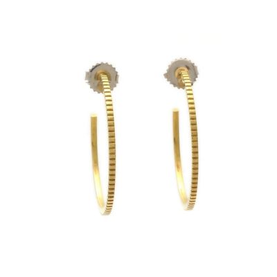 Brincos de ouro contemporâneo 925 Sterling Silver 18K com logotipo do cliente 30 * 30mm
