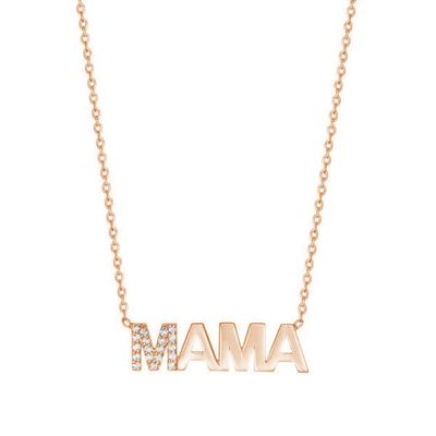 Noivado 2022 MAMA Única 18K Ouro Venda por atacado Dia das Mães Regalos 925 Sterling Prata Colar de jóias