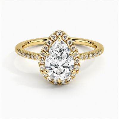 Anéis de noivado 925 Sterling Silver Halo Branco Revestidos em Ouro