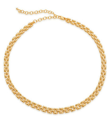 18K ouro revestido moda feminina espessa de latão cadeira pendente colares