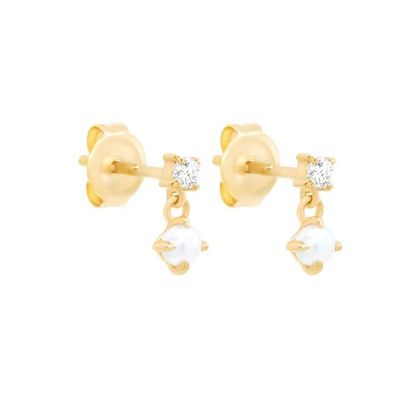 Mãe das Pérolas Brancas 925 Sterling Silver Drop Brincos feitos à mão para meninas