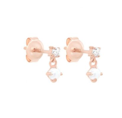 Mãe das Pérolas Brancas 925 Sterling Silver Drop Brincos feitos à mão para meninas