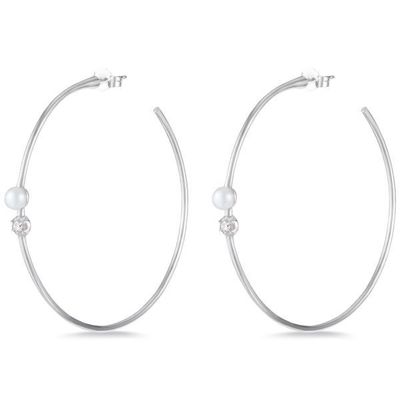 Brinquedos com ganchos de prata de 925 Sterling 4 mm-4,5 mm Brinquedos com pérolas de água doce