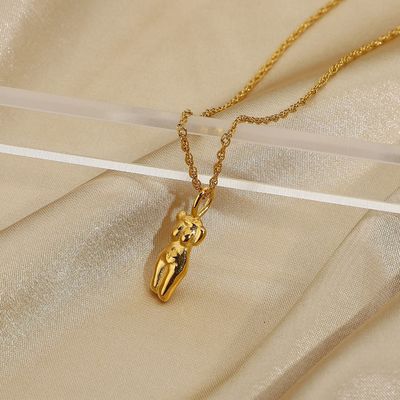 OEM 18in 18K Prateado de Ouro Pendente Meninas Jóias Corpo Forma Colar