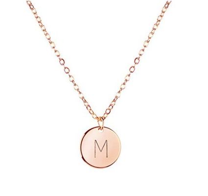 10mm Disc Pendente Inicial de Aço Inoxidável 45CM + 5CM Pendente de Aço Inoxidável Necklace