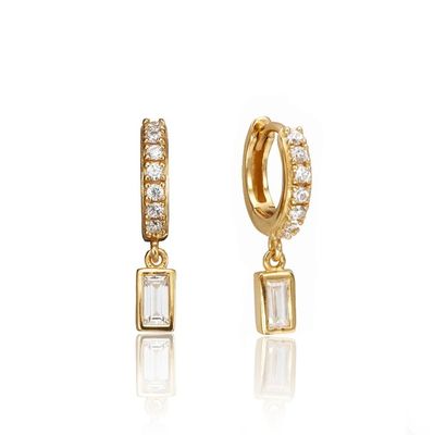 Brincos de ouro 925 Sterling Silver Dangle para aniversário, noivado