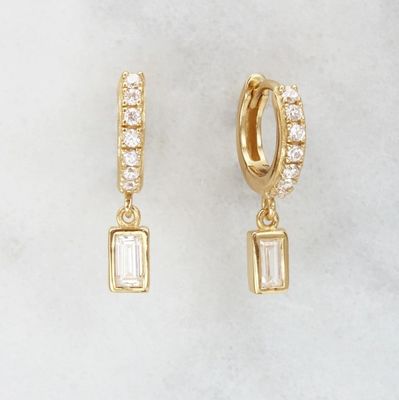 Brincos de ouro 925 Sterling Silver Dangle para aniversário, noivado