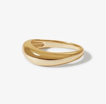 US5-US10 925 Anéis empilaveis de prata esterlina 18K Revestidos de ouro