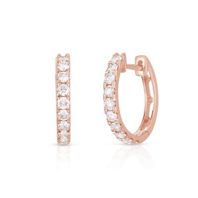 Tipo de jóias Brincos 18K Revestidos de Ouro CZ Sleeper Hoop para Mulheres 925 Sterling Silver
