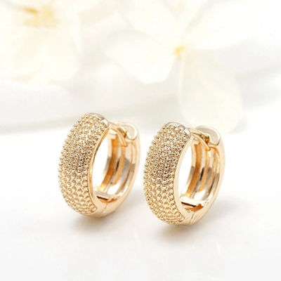 Eco Friendly 18K Gold Plated Multi Small Dot Beads Hoop Earrings For Women Meninas 2021
