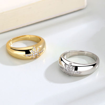 Unisex Alibaba-Online-Shopping Anéis de Banda Starburst Revestidos de Ouro em Prata Esterlina 925