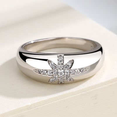 Unisex Alibaba-Online-Shopping Anéis de Banda Starburst Revestidos de Ouro em Prata Esterlina 925