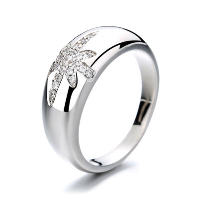 Unisex Alibaba-Online-Shopping Anéis de Banda Starburst Revestidos de Ouro em Prata Esterlina 925