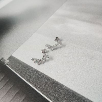 Orelhas de zircônio para jóias Vermeil para mulheres brincos congelados