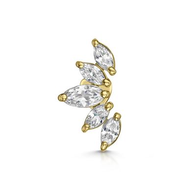 Brinquedos de Ródio de ouro branco CZ para mulheres estilo de uso diário