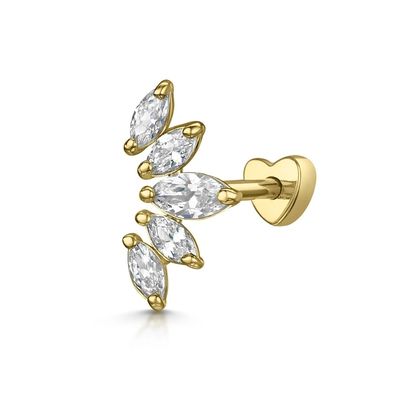 Brinquedos de Ródio de ouro branco CZ para mulheres estilo de uso diário