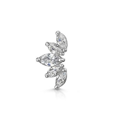 Brinquedos de Ródio de ouro branco CZ para mulheres estilo de uso diário