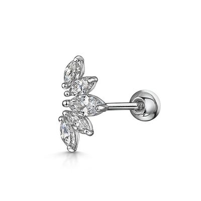 Brinquedos de Ródio de ouro branco CZ para mulheres estilo de uso diário