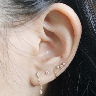 OEM Constella Stud brincos 925 18k de ouro branco Stud brincos