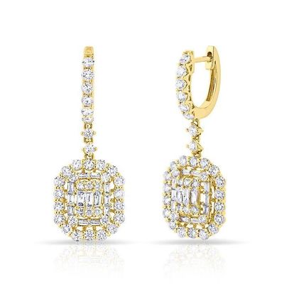 Brincos CZ Brancos 925 de Prata Esterlina Estilo Clássico Para Noivado E Casamento