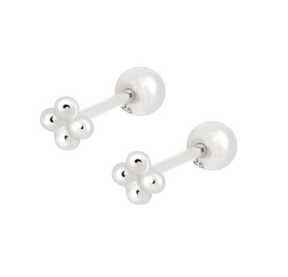 6mm Prateado Miniate Ball Barbell Stud brincos com parafusos de volta jóias