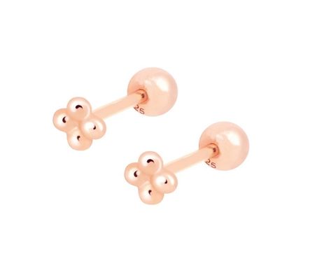 6mm Prateado Miniate Ball Barbell Stud brincos com parafusos de volta jóias