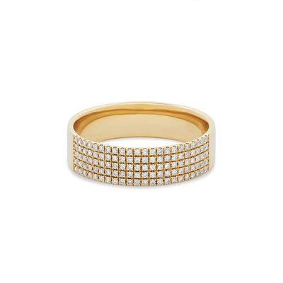 Micron Pave CZ 18K Anéis de pedra preciosa dourada Cigarro 925 Sterling Silver