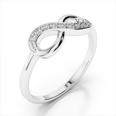 Anéis femininos feitos à mão Infinity 925 Sterling Silver