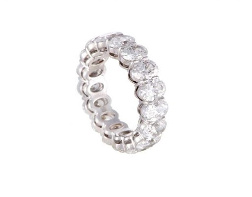 Anel CZ Oval da Eternidade Anel de jóias Tipo de Anel da Eternidade de Prata Feminino