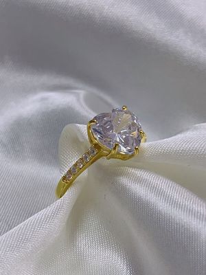 Micro Insert Inlay Tecnologia Corte de Coração CZ Pedra 925 Sterling Prata Anéis de Noivado
