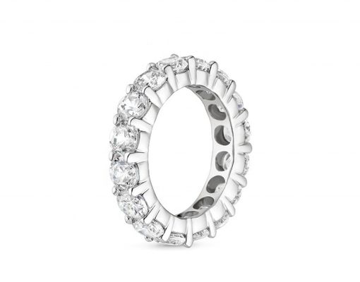 925 Sterling Silver Eternity Bands Ring Rhodium Plated Handmade Rings Joias Técnicas