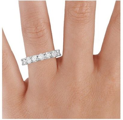 925 Sterling Silver Eternity Bands Ring Rhodium Plated Handmade Rings Joias Técnicas