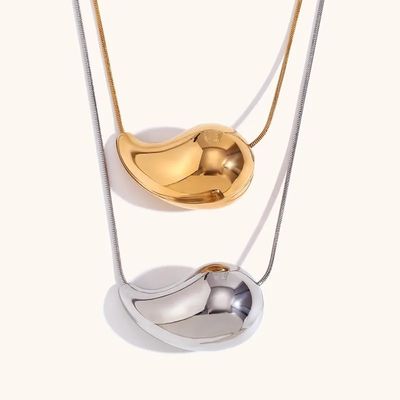 Colar de lágrimas de ouro de 18K 45+5cm de latão