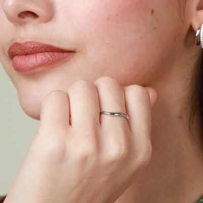 Certificado de avaliação por parte de terceiros 925 Sterling Silver Women's Plain Jewelry Band Ring
