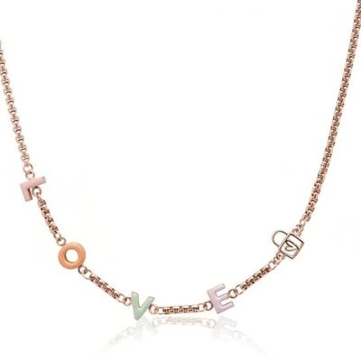 Nome personalizado Colar Letras individuais Esmalte Colar de ouro personalizado Iniciais