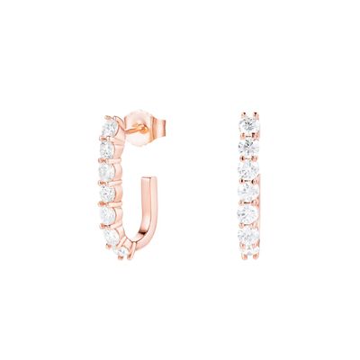 Trendy 925 Sterling Silver 14k Gold Trendy Bend Stud Earrings para Mulheres Meninas Joias