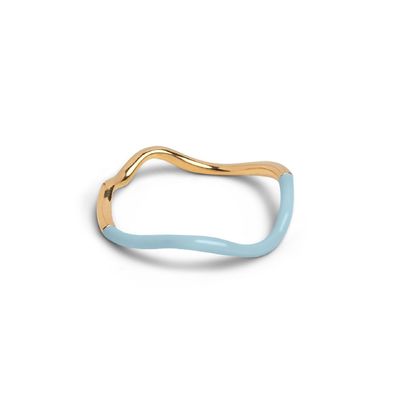 925 Sterling Silver 18k Gold Pink Enamel Band Rings Para Mulheres Meninas