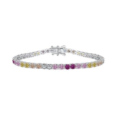 Bracelete de tênis de prata de 925 Sterling para mulheres